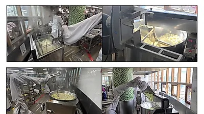 맛은 어떨까? 서울 숭곡중서 로봇이 만든 급식 시연