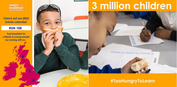 기금 모금으로 아이들에게 무료조식을 제공하는 단체 매직브렉퍼스트[출처=Magic Breakfast 인스타그램] 