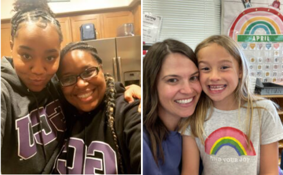 타니샤 홀 모녀와 로렌 필립스 모녀 [출처=The74] 