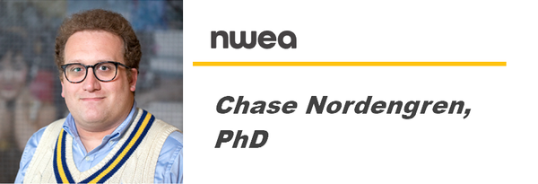 NWEA의 교육 전략 수석 연구 책임자인 체이스 노르덴그렌 박사