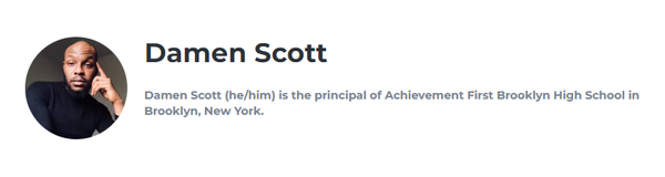어치브리티 퍼스트 브루클린 고등학교의 교장 데먼 스콧